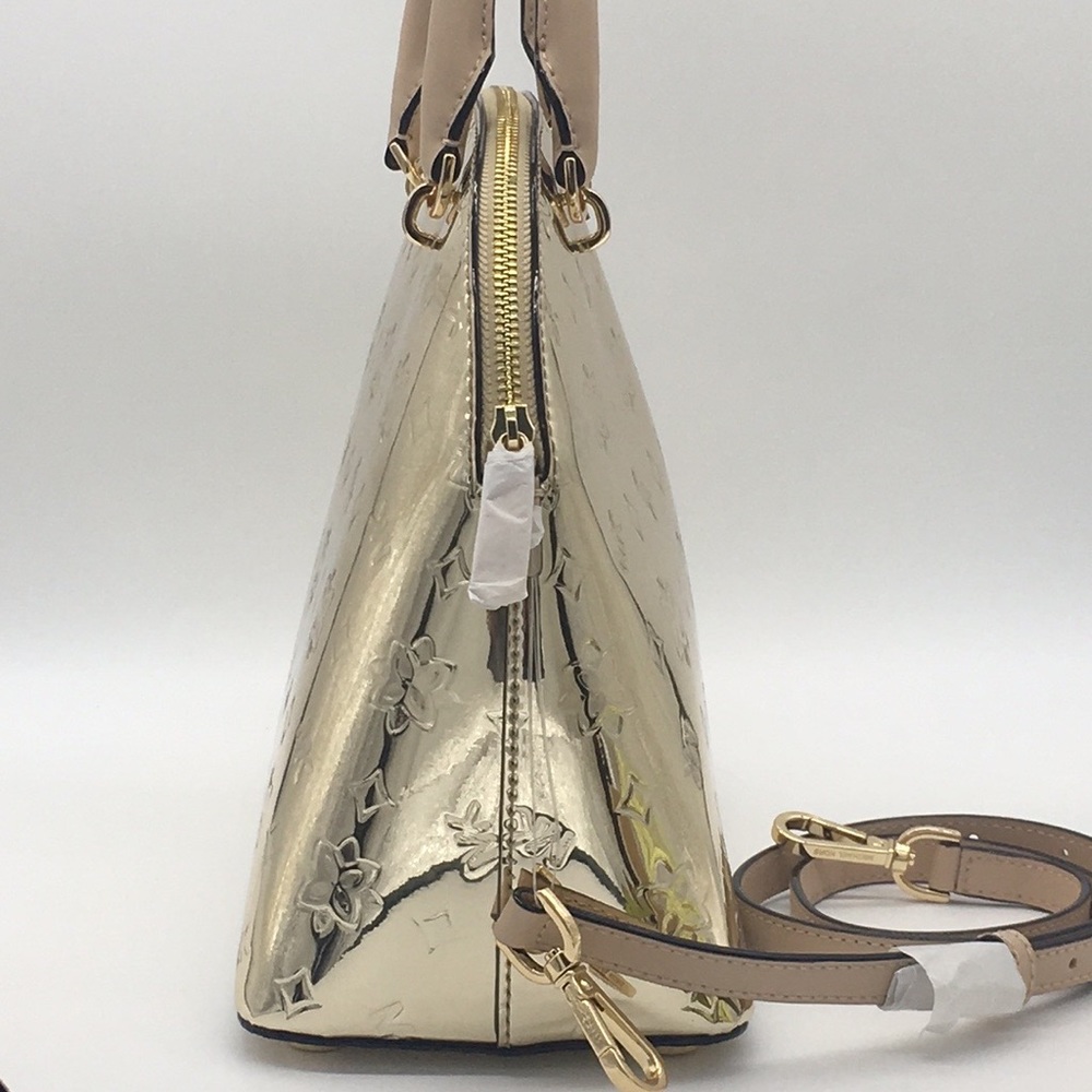 MICHAEL KORS EMMY LARGE DOME SATCHEL PALE GOLD - Picture 9 of 16